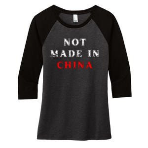 Not Made In China Women's Tri-Blend 3/4-Sleeve Raglan Shirt