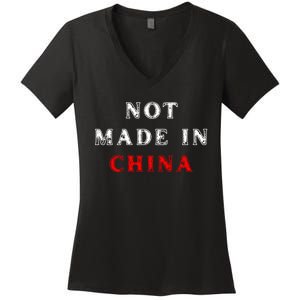 Not Made In China Women's V-Neck T-Shirt