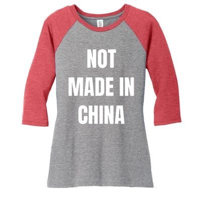 NOT MADE IN CHINA Women's Tri-Blend 3/4-Sleeve Raglan Shirt