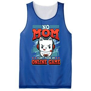 No Mom I Cant Pause An Online Game Gift Mesh Reversible Basketball Jersey Tank