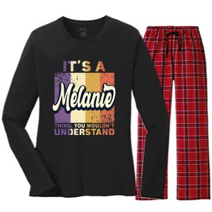 Name Melanie ItS A Melanie Thing Women's Long Sleeve Flannel Pajama Set 