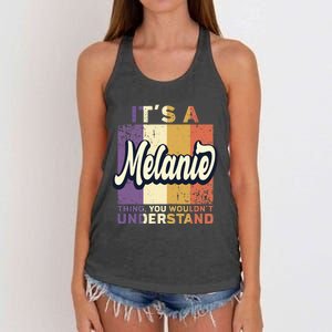 Name Melanie ItS A Melanie Thing Women's Knotted Racerback Tank