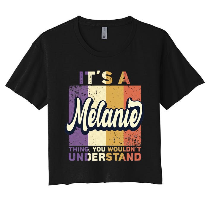 Name Melanie ItS A Melanie Thing Women's Crop Top Tee