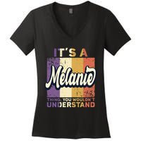 Name Melanie ItS A Melanie Thing Women's V-Neck T-Shirt