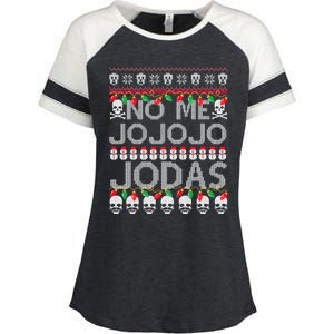 No Me Jo Jo Jo Jodas Christmas Enza Ladies Jersey Colorblock Tee