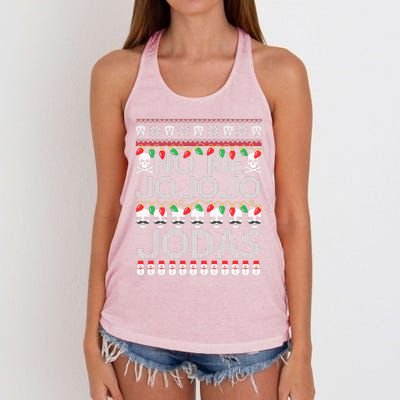 No Me Jo Jo Jo Jodas Christmas Women's Knotted Racerback Tank