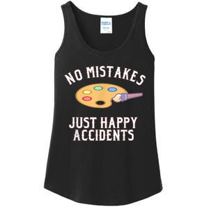 No Mistakes Just Happy Accidents Art Painter Ladies Essential Tank