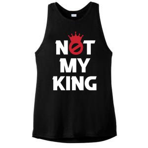 Not My King | King Charles Coronation Ladies PosiCharge Tri-Blend Wicking Tank