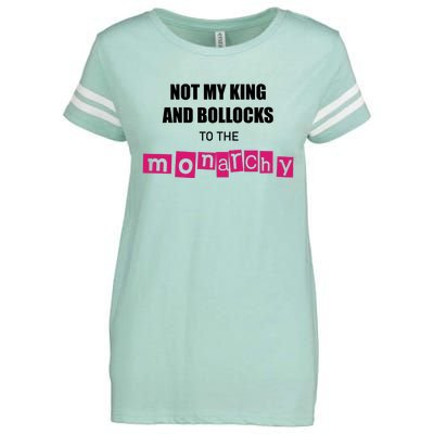 Not My King Bollocks To The Monarchy King Charles Coronation Enza Ladies Jersey Football T-Shirt