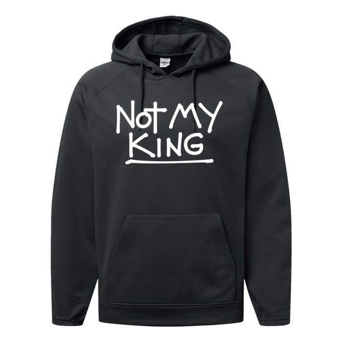 Not My King Abolish The Monarchy Uk Anti Royalism Performance Fleece Hoodie