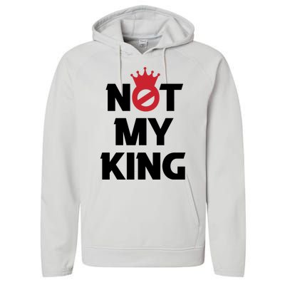 Not My King (Charles III) Performance Fleece Hoodie