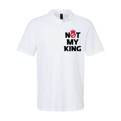 Not My King (Charles III) Softstyle Adult Sport Polo