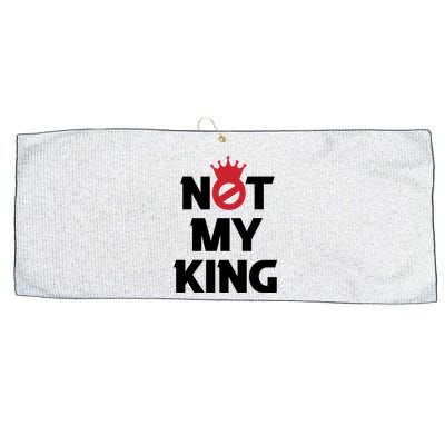 Not My King (Charles III) Large Microfiber Waffle Golf Towel