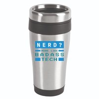 Nerd More Like Badass Tech 16oz Travel Tumbler