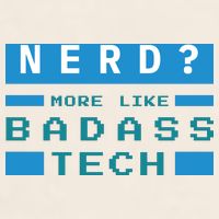 Nerd More Like Badass Tech Garment-Dyed Women's Muscle Tee