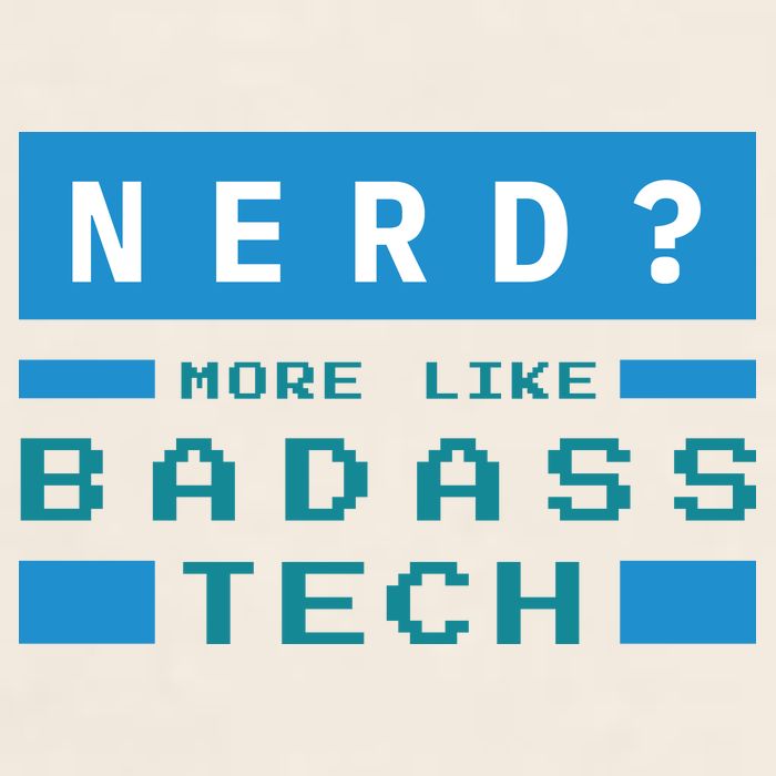 Nerd More Like Badass Tech Garment-Dyed Women's Muscle Tee