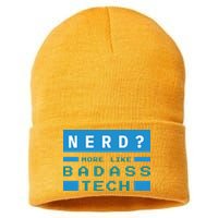 Nerd More Like Badass Tech Sustainable Knit Beanie
