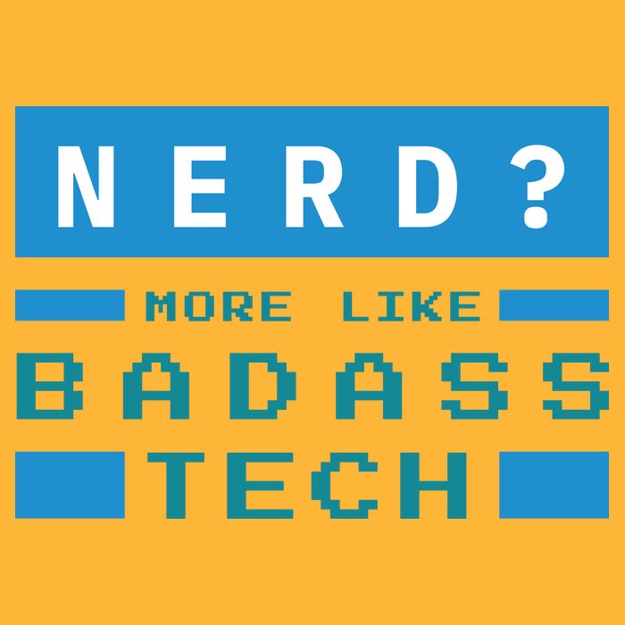Nerd More Like Badass Tech Pom Pom 12in Knit Beanie