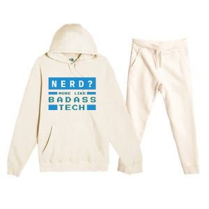 Nerd More Like Badass Tech Premium Hooded Sweatsuit Set