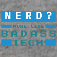 Nerd More Like Badass Tech Hooded Wearable Blanket