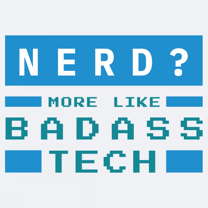 Nerd More Like Badass Tech Sueded Cloud Jersey T-Shirt