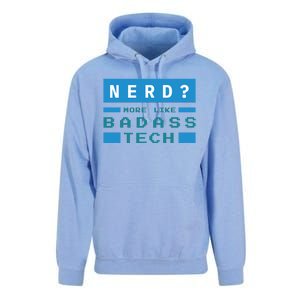 Nerd More Like Badass Tech Unisex Surf Hoodie