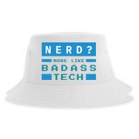 Nerd More Like Badass Tech Sustainable Bucket Hat
