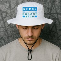Nerd More Like Badass Tech Bucket Hat