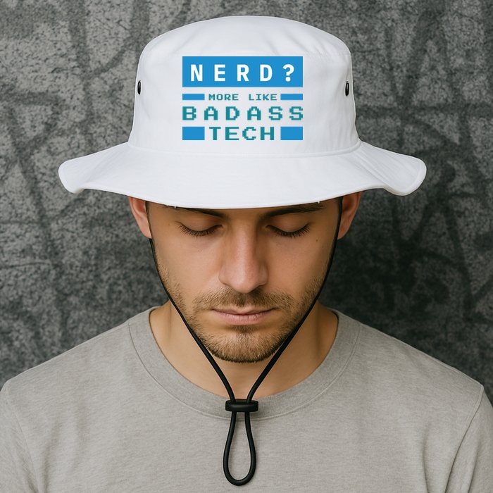 Nerd More Like Badass Tech Bucket Hat