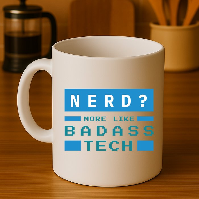 Nerd More Like Badass Tech Mug