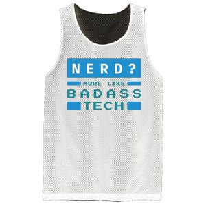 Nerd More Like Badass Tech Mesh Reversible Basketball Jersey Tank