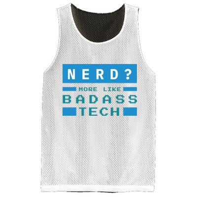 Nerd More Like Badass Tech Mesh Reversible Basketball Jersey Tank