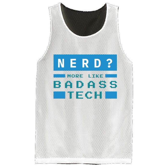 Nerd More Like Badass Tech Mesh Reversible Basketball Jersey Tank