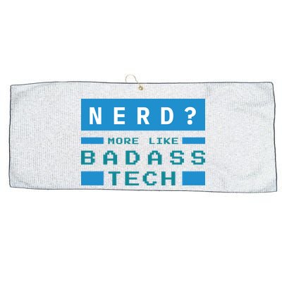 Nerd More Like Badass Tech Large Microfiber Waffle Golf Towel