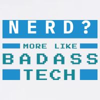 Nerd More Like Badass Tech Metallic Star Ornament