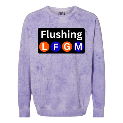 Ny Mets Lfgm Flushing Colorblast Crewneck Sweatshirt