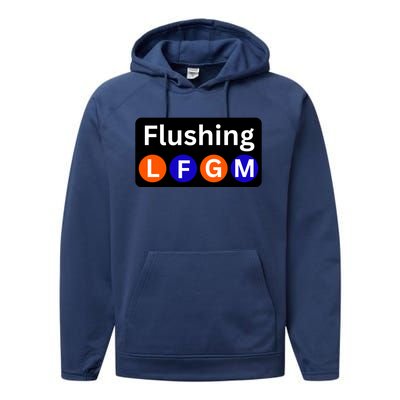 Ny Mets Lfgm Flushing Performance Fleece Hoodie