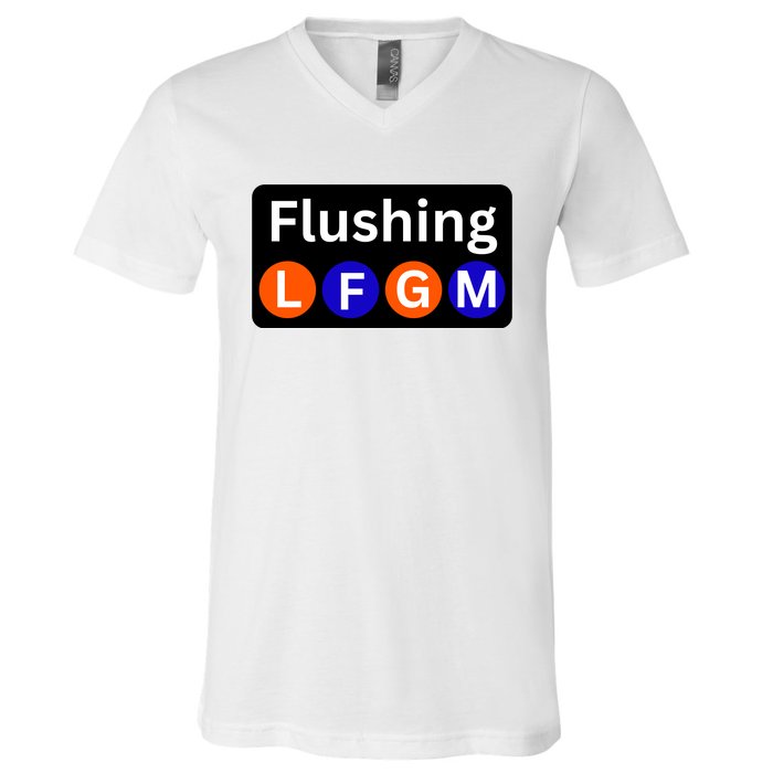 Ny Mets Lfgm Flushing V-Neck T-Shirt