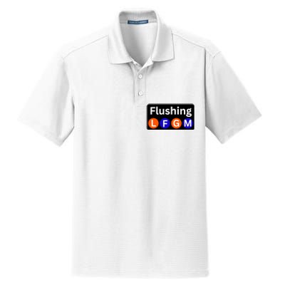 Ny Mets Lfgm Flushing Dry Zone Grid Polo