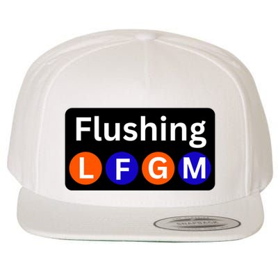 Ny Mets Lfgm Flushing Wool Snapback Cap
