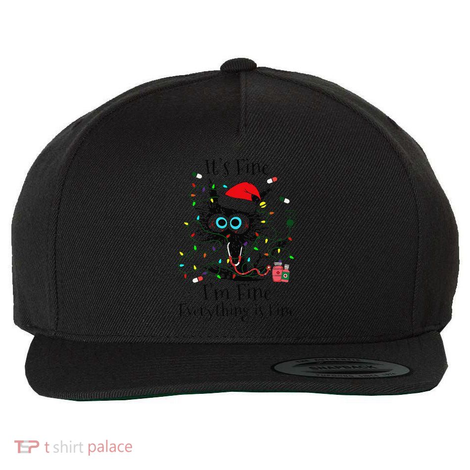 Nurse Medication Lights Santa Hats Present Christmas Holiday Wool Snapback Cap
