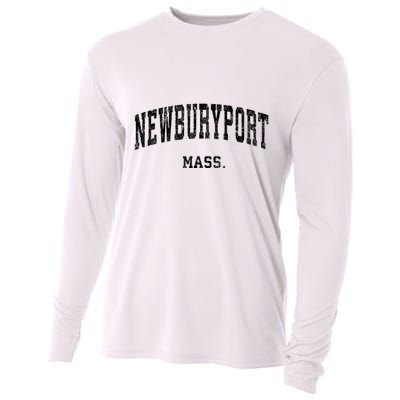 Newburyport Massachusetts Ma Vintage Varsity Sports Cooling Performance Long Sleeve Crew