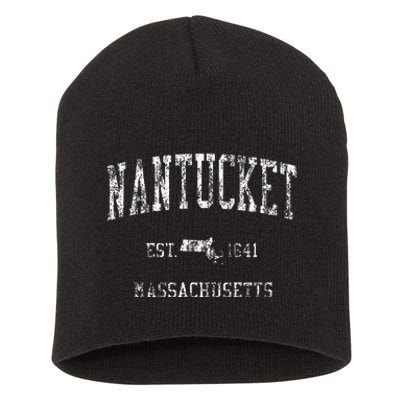 Nantucket Masachusetts Ma Vintage Sports Short Acrylic Beanie