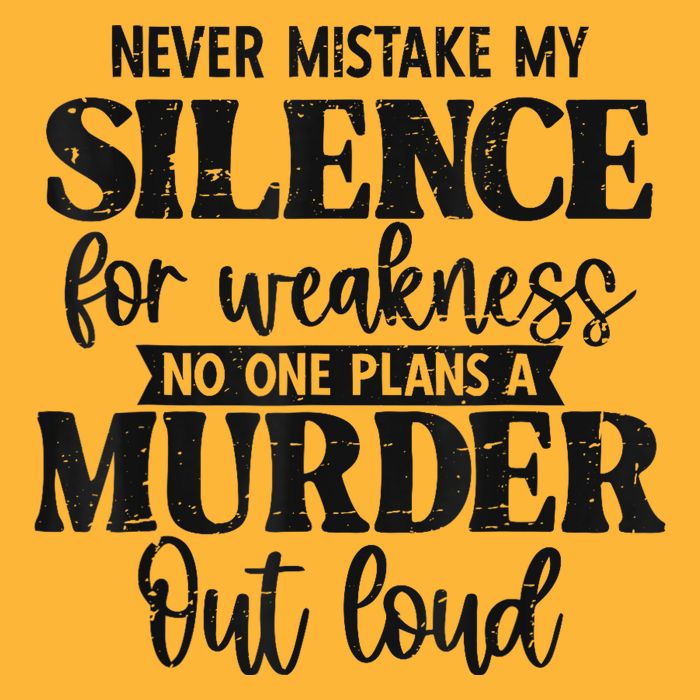 Never Mistake My Silence For Weakness No One Plans A Murder Pom Pom 12in Knit Beanie