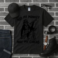 Not My Monkey Not My Circus Funny Cycling Monkey Trumpet Tall T-Shirt
