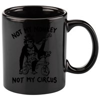 Not My Monkey Not My Circus Funny Cycling Monkey Trumpet 11oz C Handle Ceramic Mug