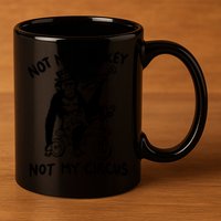 Not My Monkey Not My Circus Funny Cycling Monkey Trumpet 11oz C Handle Ceramic Mug