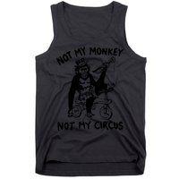 Not My Monkey Not My Circus Funny Cycling Monkey Trumpet Tank Top