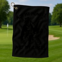Not My Monkey Not My Circus Funny Cycling Monkey Trumpet Golf Towel