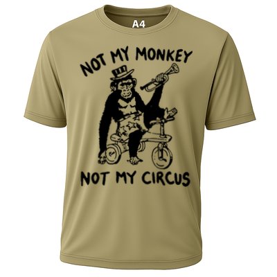 Not My Monkey Not My Circus Funny Cycling Monkey Trumpet Cooling Performance Crew T-Shirt